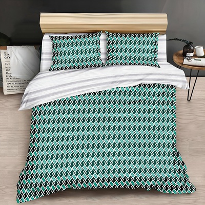 EmonaMall Двулицево спално бельо EmonaMall, 4 части - Модел S14744 (S14744-66666b)