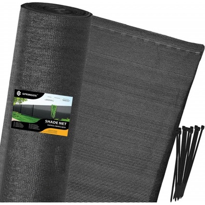 SPRINGOS Stínící tkanina 150cm x 25m, 65% zastínění, grafitová SPRINGOS SN0050 SN0050-XG