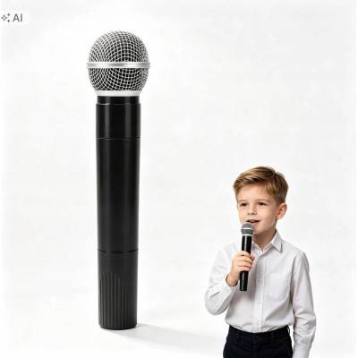 Detský karaoke mikrofón Fałszywy bezdrôtový čierny