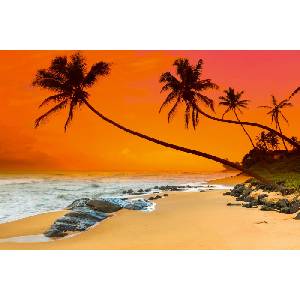 DIMEX ART Флизелинов фототапет залез над морето 375 x 250 см