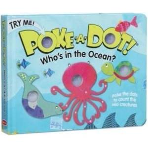 Melissa & Doug - Интерактивна книжка със звуци на английски език - Натисни бутон - Кой е в океана (41342_1)