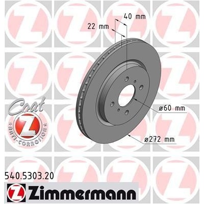 Brzdový kotúč ZIMMERMANN 540.5303.20