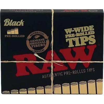 Raw cigaretové filtry black w-wide 18 ks