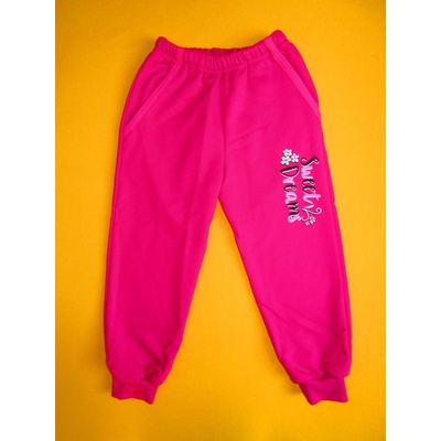 Arex ČR Dívčí tepláky s manžetou Sweet Dreams růžová