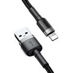 Baseus USB към Lightning кабел, 2A, 3m - Baseus (CALKLF-RG1) - черен / сив