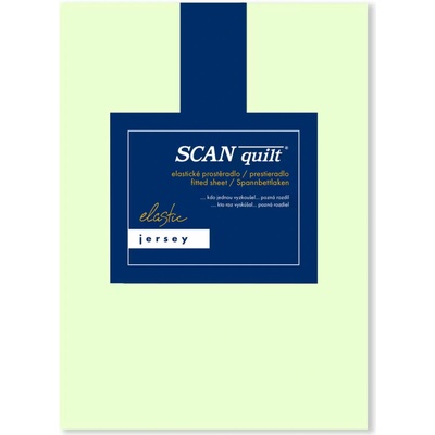 Scanquilt Prestieradlo jersey elastic svetlé zelené 200x220