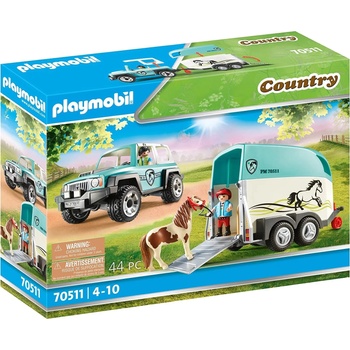 Playmobil 70511 Playmobil - Джип с ремарке за пони