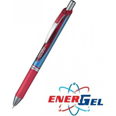 Pentel Автоматичен ролер Pentel Energel BLN75, червен цвят на писане, дебелина на линията 0.5 mm, гел, син, цената е за 1бр. (продава се в опаковка от 12бр. ) (OK26818)