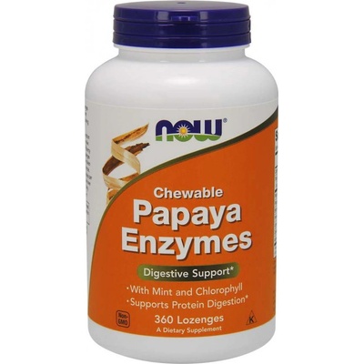 NOW Papaya Enzymes 360 žuv.pastil.