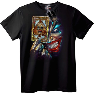 NOONEBRAND Тениска Джокер Асо Череп - 2XL, Black
