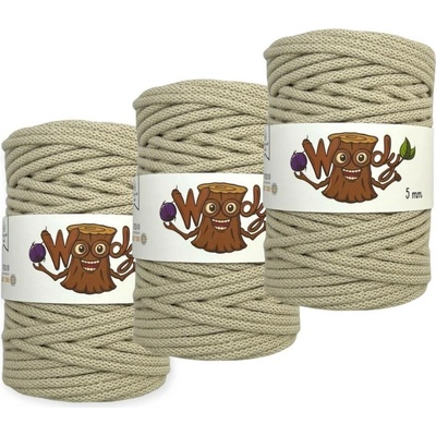 Woody Crafts 3x Woody 5 mm – Béžová (100m)