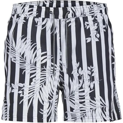 JACK & JONES Бански гащета Jack & jones Fiji Swim Summer swimming shorts - Black (Black / Stripes Stripes)