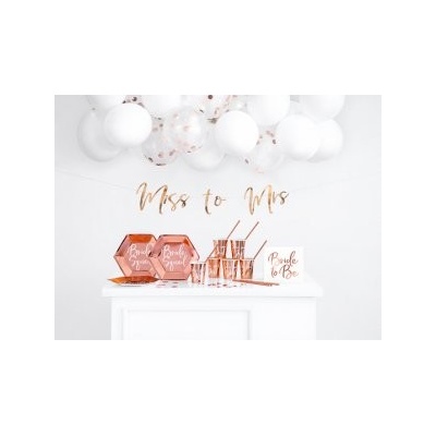 PartyDeco Set dekorací na párty rosegold - Rozlučka se svobodou