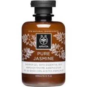 APIVITA Душ гел с етерични масла 87% натурални съставки , Жасмин , Apivita Pure Jasmine Shower Gel With Essential Oils with Jasmine 300ml