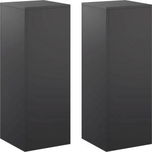 vidaXL Стойка за растения 2 pcs Черно 30 x 30 x 80 cm Стомана (8012489)