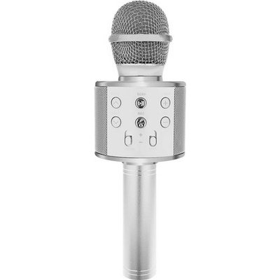 Izoxis Karaoke bluetooth mikrofon stříbrný