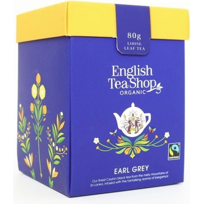 English Tea Shop Bio Čierny čaj Earl Grey sypaný čaj 80 g