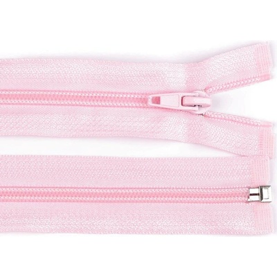 Pro Háčkování Spirálový zip No 5 dělitelný 40 cm světle růžový