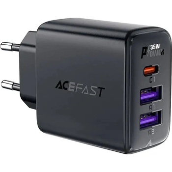 ACEFAST Адаптер Acefast A57, PD, 35W, GaN, 2x USB-A + USB-C, черен (A57)