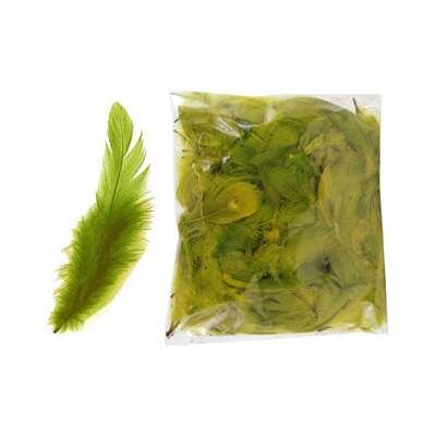 Peří barevné Luma, olivové, 10g