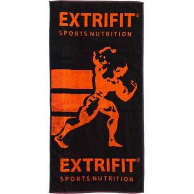 Extrifit Ručník bílo oranžový 50 x 100 cm černá