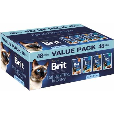 Brit Delicate Fillets in Gravy for Adult Cats mokra karma dla kota 48 x 85 g