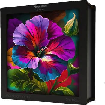 WoodMix Puzzles Дървен пъзел WoodMix, Цветя, 200 части - Петуния (WM-1FL-0005)