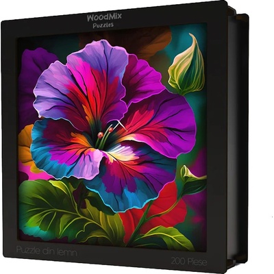 WoodMix Puzzles Дървен пъзел WoodMix, Цветя, 200 части - Петуния (WM-1FL-0005)