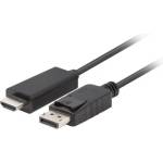 Lanberg черен кабел DisplayPort v1.1 - HDMI, 5 м (CA-DPHD-11CC-0050-BK) (CA-DPHD-11CC-0050-BK)
