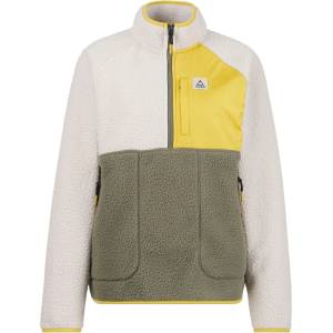 Passenger Дамски поларен пуловер Passenger Women's Home 2.0 1/2 Zip Recycled Sherpa Fleece Fleece jacket - Vintage White / Dusty Olive - размер XS (105-6082-0511)