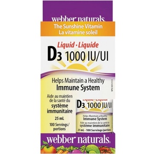 Webber Naturals Liquid Vitamin D3 1000 IU [25 мл]