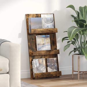 vidaXL Етажерка за списания с рафт Димян дъб 51 x 11 x 102 см (899507)