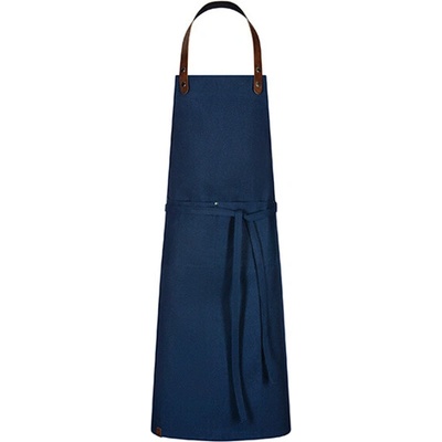Exner Dlhá pracovná zástera s trakmi EX198 Royal Blue Washed 75 x 100 cm