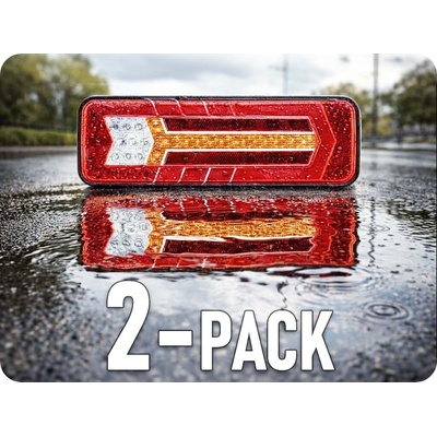 KAMAR LED Zadné svetlo, dynamická smerovka, 12/24V, 6 funkcií/2-PACK! [L1913]