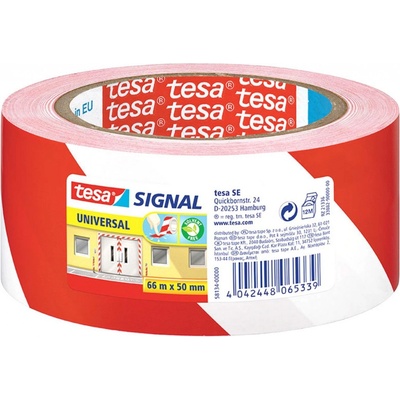 Tesa Výstražná páska 50 mm x 66 m červeno-bílá