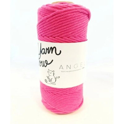 YarnMellow Macramé šňůry Angel 5mm Růžová tmavá (Rozčesávací příze macramé YarnMellow Angel 5mm Růžová tmavá. Je ze 100% recyklované bavlny a najdete ji u nás v mnoha odstínech. Dá se snadno rozčesat,