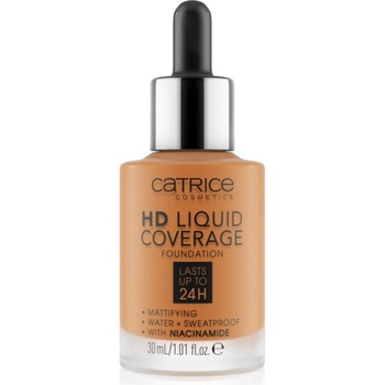Catrice HD Liquid Coverage Foundation voděodolný tekutý make-up s matným efektem 082 Warm Caramel 30 ml