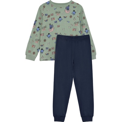 Minymo Детско ежедневно термо бельо Minymo Kid's Pyjamas L/S Set AOP 134260 Everyday base layer - Lily Pad - размер 140 (EU) (714-1861-0120)