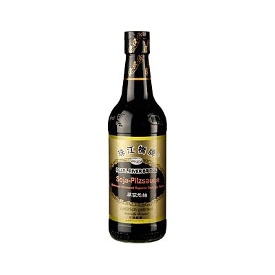 Asia Express Food Sójova omáčka Shoyu Pearl River Bridge tmavá s houbami 0,5 l