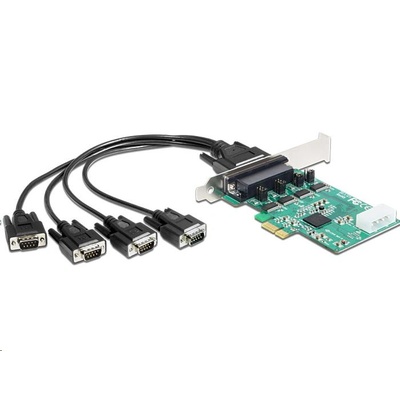 Delock PCI-E x1 - Високоскоростен 921K 4-портов сериен порт IO контролер (89335)