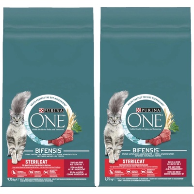 Purina One Bifensis Sterilcat hovädzie 2 x 9,75 kg
