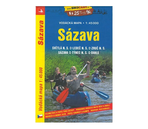 Sázava vodácká mapa