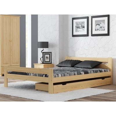 AMI Nábytek masiv VitBed Kenta borovice s roštem + s matrací Kassandra
