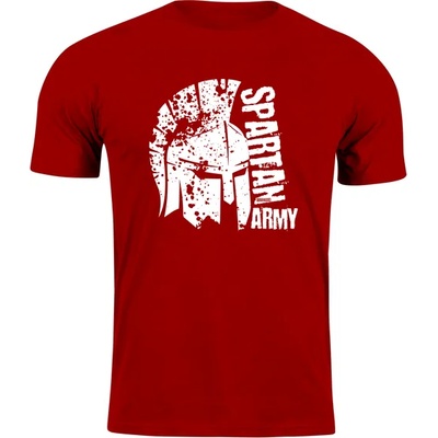 DRAGOWA Тениска с къс ръкав Spartan Army Leon, червена, 160 г/м2 (8257)