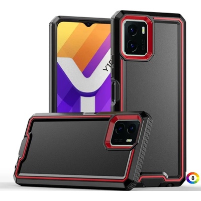 vivo Y15s 2021 / Y15a / Y01 4G Силиконов Калъф Armour Two-color TPU и Протектор