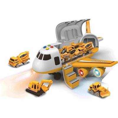 Alltoys Dopravní letadlo s nákladním prostorem + 3 autíčka 1:64