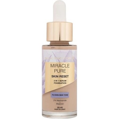 Makeup Max Factor Miracle Pure Skin Reset 2in1 Serum Foundation 30-40 Fair To Light 30 ml