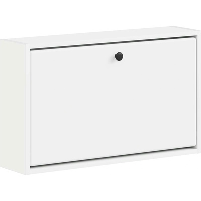 vidaXL Стенно шкафче за обувки BREDA 71 x 17 x 43 см Бяло (897505)