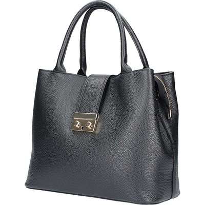 Made In Italy kožená kabelka 1137 čierna