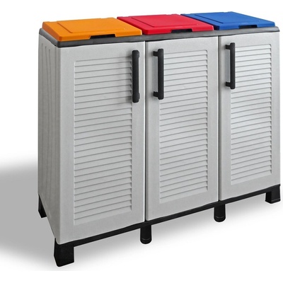 ArtPlast Skriňa na triedený odpad Linea Family 3dv/3víka-coloured
